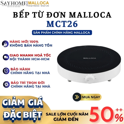 Bếp từ đơn MALLOCA MCT26 để bàn - Hàng chính hãng