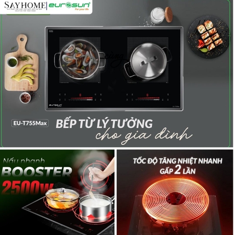 Bếp từ đôi EUROSUN EU-T755Pro tại thành phố Hồ Chí Minh