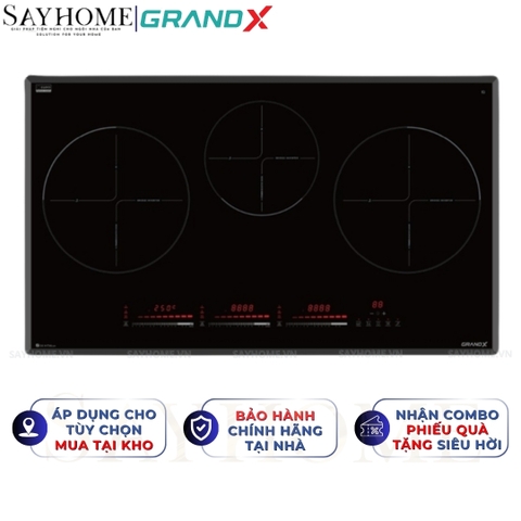 Bếp từ GRANDX GX IH736Lux Series 7 3 vùng nấu - Bảo hành chính hãng 4 năm