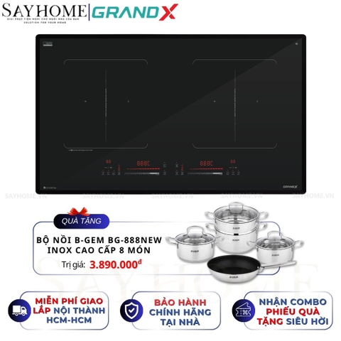 Bếp từ đôi GRANDX GX IH785TITAN Series 7 - Bảo hành chính hãng 4 năm