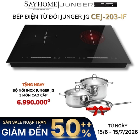 Bếp điện từ đôi JUNGER JG CEJ-203-IF - Hàng chính hãng