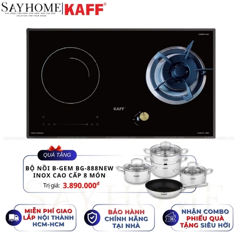Bếp từ kết hợp bếp ga KAFF KF- 088IG - Bảo hành chính hãng 5 năm