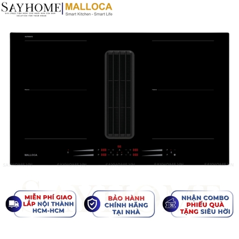 Bếp từ kết hợp máy hút mùi MALLOCA HIH 860 FZ 4 vùng nấu - Hàng chính hãng