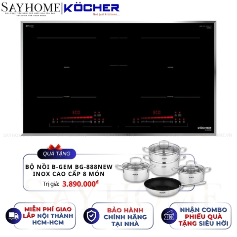 Bếp từ đôi Kocher DI-333SE -  Bảo hành 3 năm