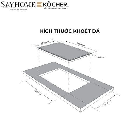 Bếp từ đôi Kocher DI-336PRO - BH 3 năm
