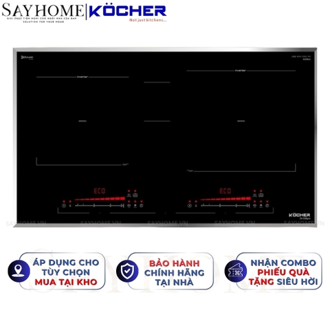 Bếp từ đôi Kocher DI-338Pro -  Bảo hành 3 năm