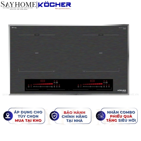 Bếp từ đôi Kocher DI-338SE -  Bảo hành 3 năm