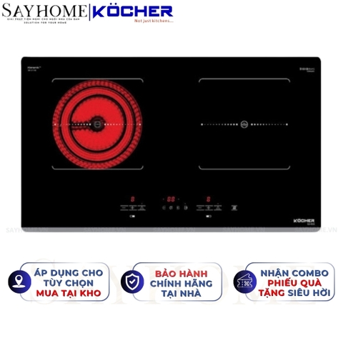 Bếp điện từ đôi Kocher EI-633 -  Bảo hành 3 năm