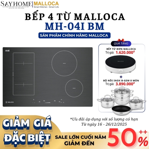 Bếp từ MALLOCA MH-04I BM 4 vùng nấu - Hàng chính hãng