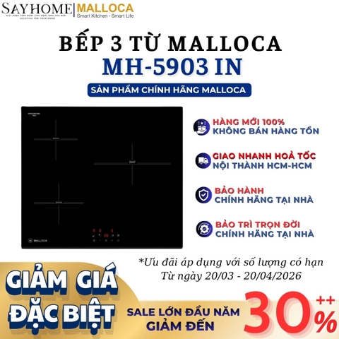 Bếp từ Malloca MH-5903 IN 3 vùng nấu - Hàng chính hãng