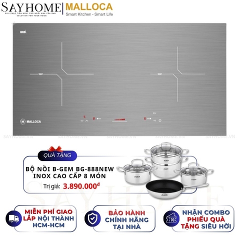 Bếp từ đôi Malloca MH-02IS - Hàng chính hãng Malloca