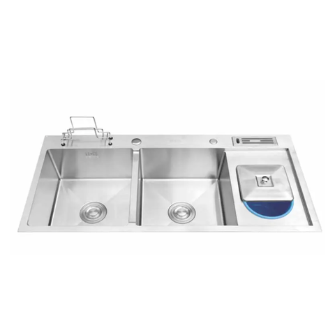 Chậu rửa chén bát inox 2 hố B-Gem BG-10048R