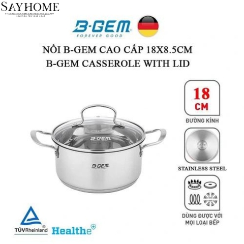 Bộ nồi B-GEM BG-888NEW 5 món -Hàng chính hãng B-GEM