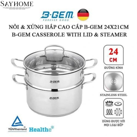 Bộ nồi B-GEM BG-888NEW 5 món -Hàng chính hãng B-GEM