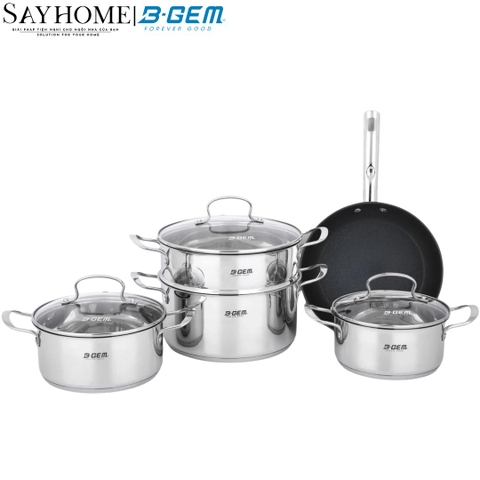 Bộ nồi B-GEM BG-888NEW 5 món -Hàng chính hãng B-GEM