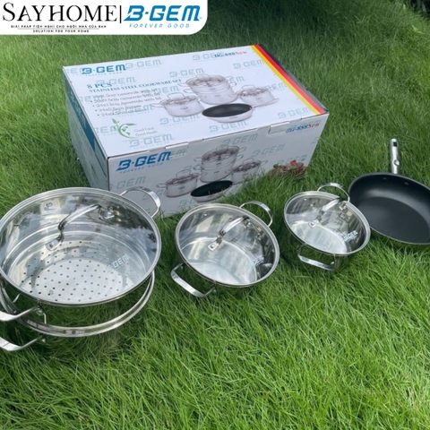 Bộ nồi B-GEM BG-888NEW 5 món -Hàng chính hãng B-GEM