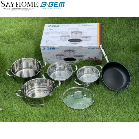 Bộ nồi B-GEM BG-888NEW 5 món -Hàng chính hãng B-GEM