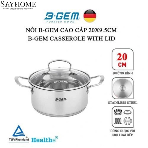 Bộ nồi B-GEM BG-888NEW 5 món -Hàng chính hãng B-GEM