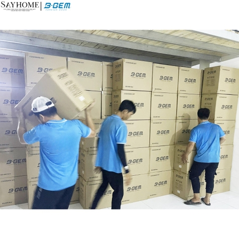 Bộ nồi bầu B- GEM BELLY BG-988 ARIC inox 304 cao cấp kèm chảo chống dính kim cương - Hàng chính hãng