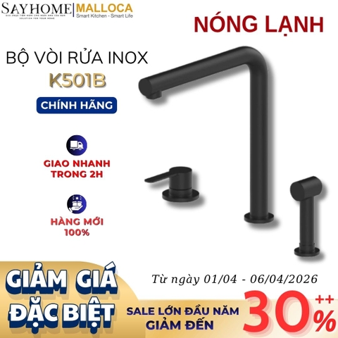 Bộ vòi rửa chén MALLOCA K501B hai nguồn nóng lạnh - Hàng chính hãng