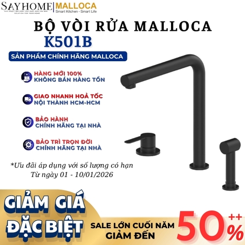 Bộ vòi rửa chén MALLOCA K501B hai nguồn nóng lạnh - Hàng chính hãng