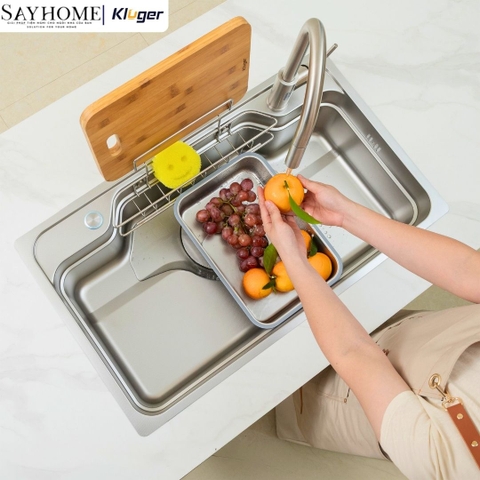 Chậu rửa chén bát 1 hố Nhật Kluger KF8248FS Plus - Hàng chính hãng