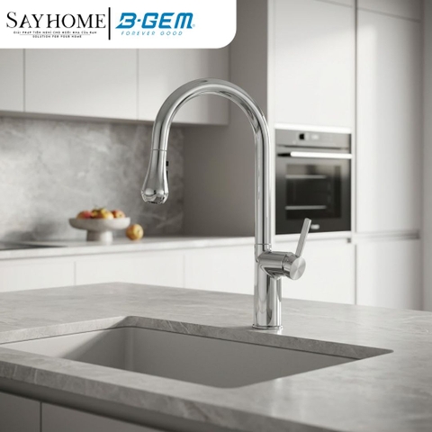 Vòi rửa chén bát B-GEM BG-Z007A nóng lạnh dây rút cao cấp tại Thành phố Hồ Chí Minh