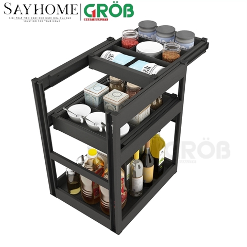 Kệ đựng gia vị GROB C1NG.30/35/40/45 hợp kim nhôm phủ Nano C1NG.30/35/40/45 - Hàng chính hãng GROB