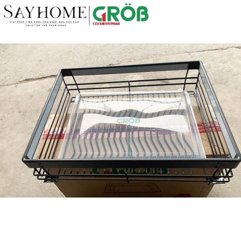 Kệ đựng xoong nồi GROB C1NNX.60/70/75/80/90 hợp kim nhôm phủ Nano, nan Oval - Hàng chính hãng GROB