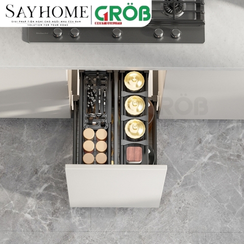 Kệ đựng dao thớt GROB C1NT.25/30/35/40/45 hợp kim nhôm phủ Nano - Hàng chính hãng GROB