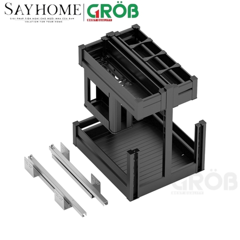 Kệ đựng dao thớt GROB C1NT.25/30/35/40/45 hợp kim nhôm phủ Nano - Hàng chính hãng GROB