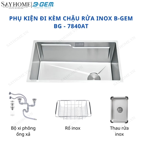Chậu rửa chén bát 1 hố inox 304 B-GEM BG - 7840AT 78cm tại thành phố Hồ Chí Minh