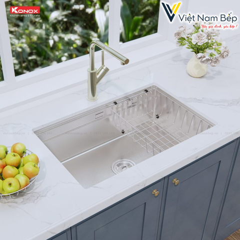 Chậu rửa bát chống xước Workstation Sink – Undermount Sink KN7044SU Dekor - Chính hãng KONOX