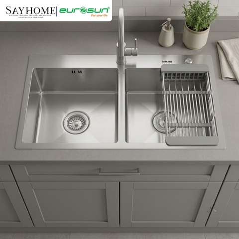Chậu rửa chén bát 2 hố inox 304 EUROSUN EU-8245C tại thành phố Hồ Chí Minh