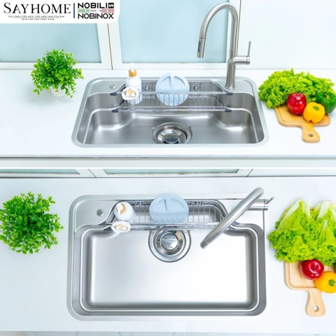 Chậu rửa chén bát 1 hố NOBINOX ARVO B180 80cm - Bảo hành lên đến 10 năm