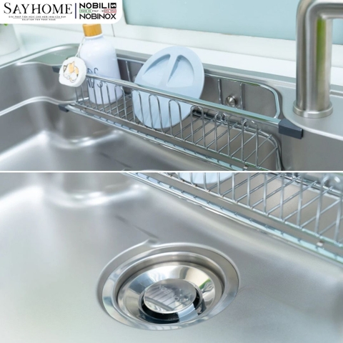 Chậu rửa chén bát 1 hố NOBINOX ARVO B180 80cm - Bảo hành lên đến 10 năm