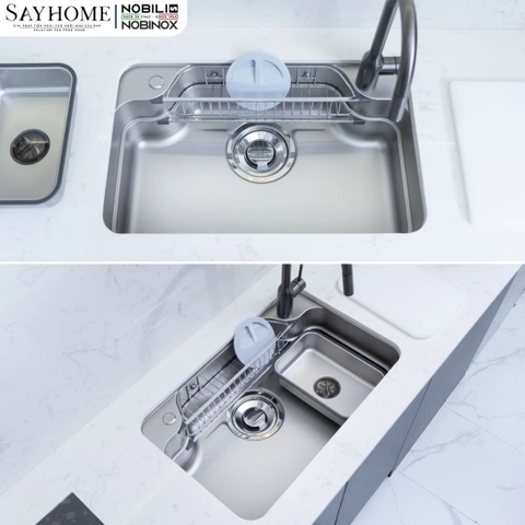 Chậu rửa chén bát 1 hố NOBINOX ARVO B275 75cm - Bảo hành lên đến 10 năm