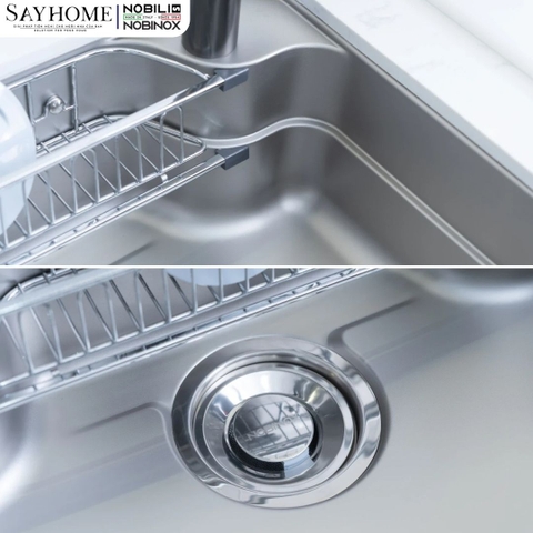 Chậu rửa chén bát 1 hố NOBINOX ARVO B275 75cm - Bảo hành lên đến 10 năm