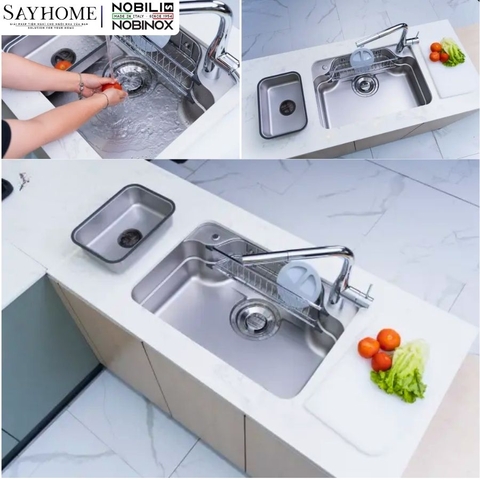 Chậu rửa chén bát 1 hố NOBINOX ARVO B370 70cm tại thành phố Hồ Chí Minh