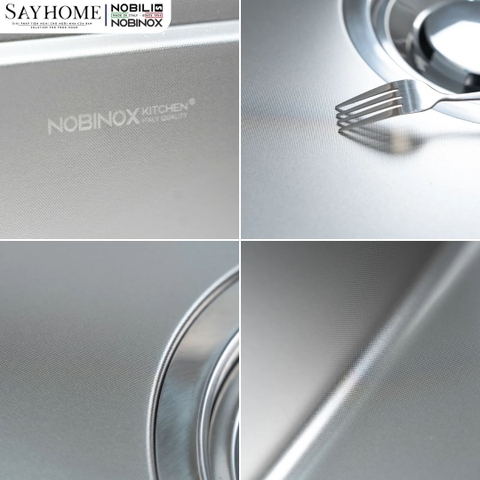 Chậu rửa chén bát 1 hố NOBINOX ROSA NN974DT 76cm - Bảo hành lên đến 10 năm