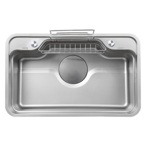 Chậu rửa bát GROB JP304-7848S, JP304-8248S 1 hố kiểu dáng Nhật Bản - Hàng chính hãng