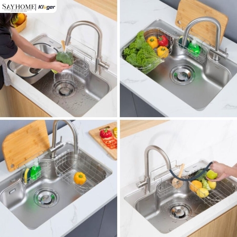 Chậu rửa chén bát 1 hố Nhật Kluger KT8050FS Basic/Plus - Hàng chính hãng