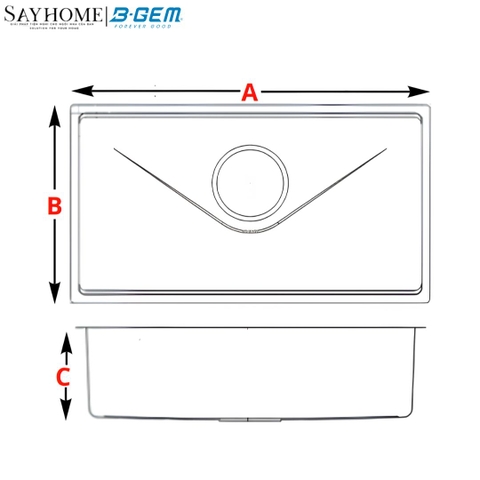 CHẬU RỬA CHÉN BÁT INOX 1 HỐ B-GEM BG - 7545FDA QUICK, BG - 8045FDA QUICK, BG - 8545FDA QUICK, BG - 9045FDA QUICK tại thành phố Hồ Chí Minh