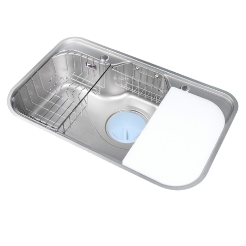 Chậu rửa chén bát 1 hố inox 304 GRANDX GX7848JP HIKARI 78cm - Chính hãng