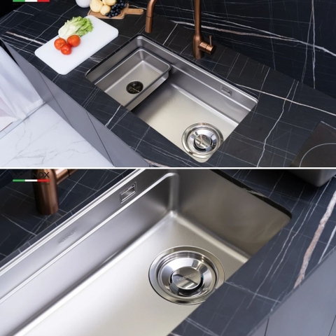 Chậu rửa chén bát 1 hố NOBINOX ARVO V676 75,8cm - Bảo hành lên đến 10 năm