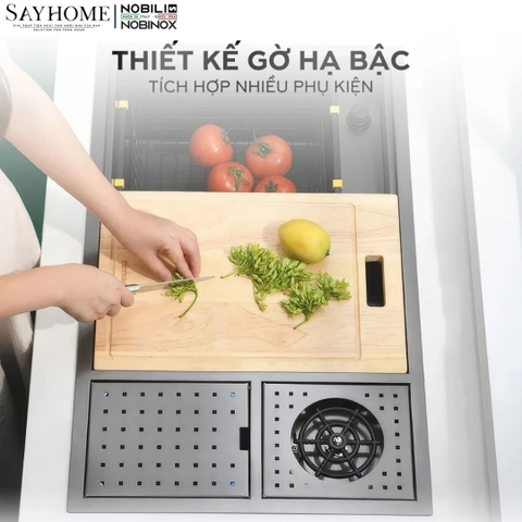 Chậu rửa chén bát 1 hố NOBINOX LUMIA NJ510B 83cm - Bảo hành lên đến 10 năm