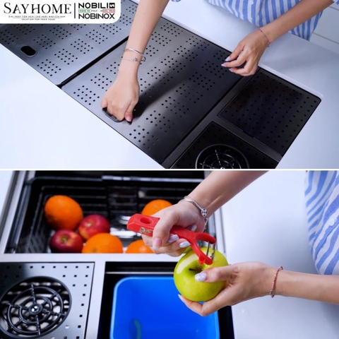 Chậu rửa chén bát 1 hố NOBINOX LUMIA NJ511B 98cm - Bảo hành lên đến 10 năm