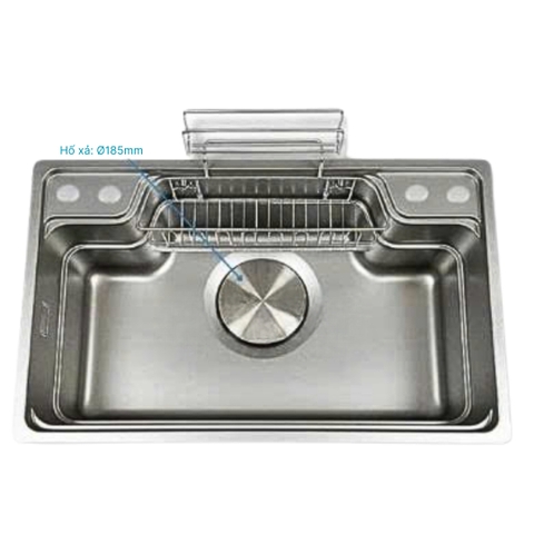 Chậu rửa chén bát B-Gem BG-7545CGT/ 7848CGT/ 8050CGT SKY 3D 1 hộc LINEN, SUS304  - Hàng chính hãng B-GEM