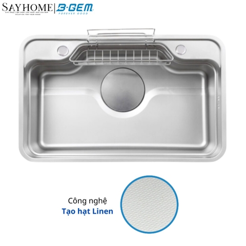 Chậu rửa chén bát 1 hố inox 304 B-GEM BG - 7548 Sky 3D, BG - 7848 Sky 3D, BG - 8248 Sky 3D tại thành phố Hồ Chí Minh