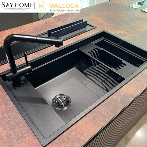 Chậu rửa chén bát đá Granite 2 hố MALLOCA MYST K86S - MYST K86L tại Thành phố Hồ Chí Minh